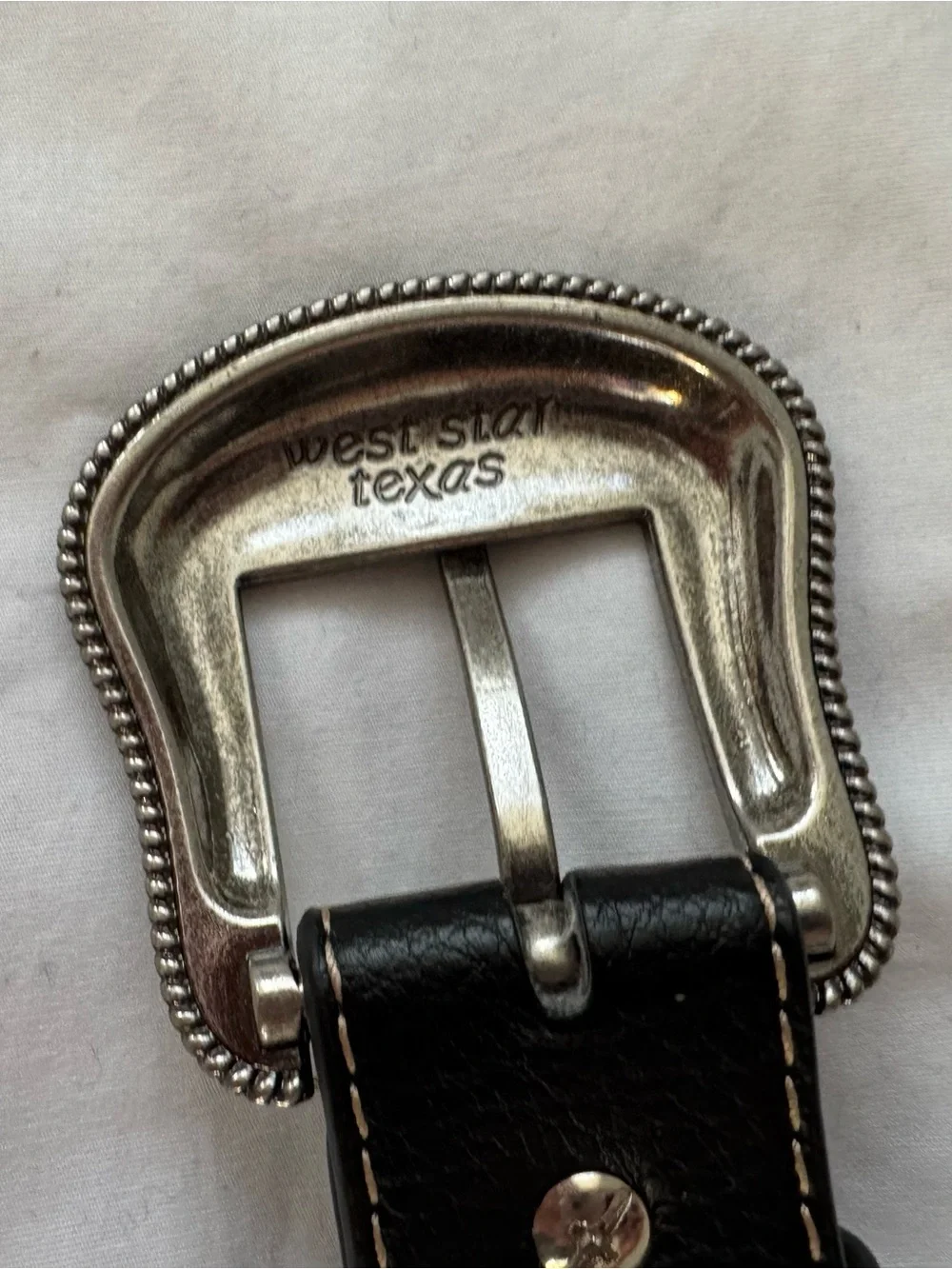 West Star Texas Kids GENUINE LEATHER BELT Brown & Black Western Round conches26”